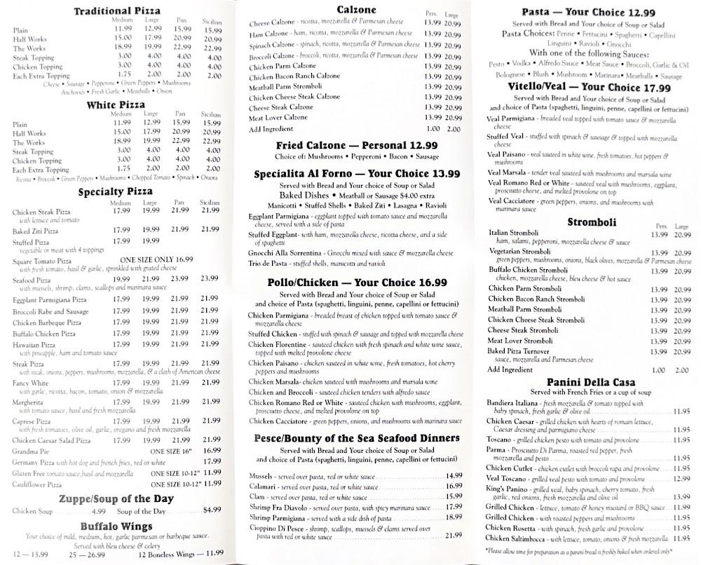 Vinny's Pizza Menu image 2